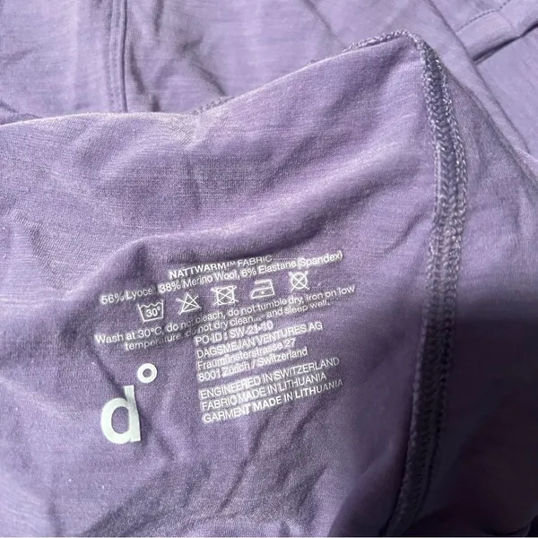 Dagsmejan Women's Size XS/S‎ Pajama Set Light Purple Nattwarm Merino Wool Sweden - Image 11