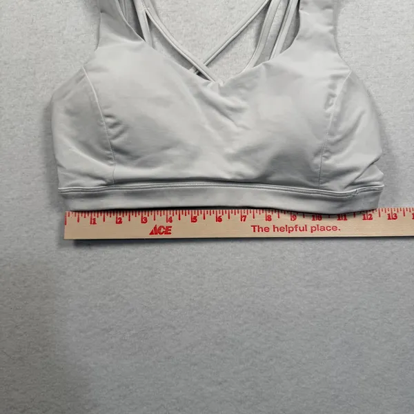 Lululemon Free To Be Serene Sports Bra Womens 8 White Strappy Back LW2AJ8S - Image 2