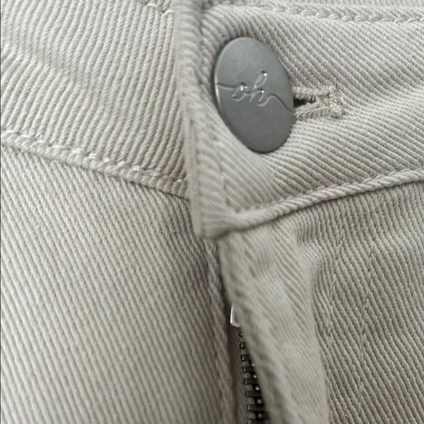 Oh Polly Size US 2 Devyn Mid-Rise Flare Jeans in Ecru - Image 3