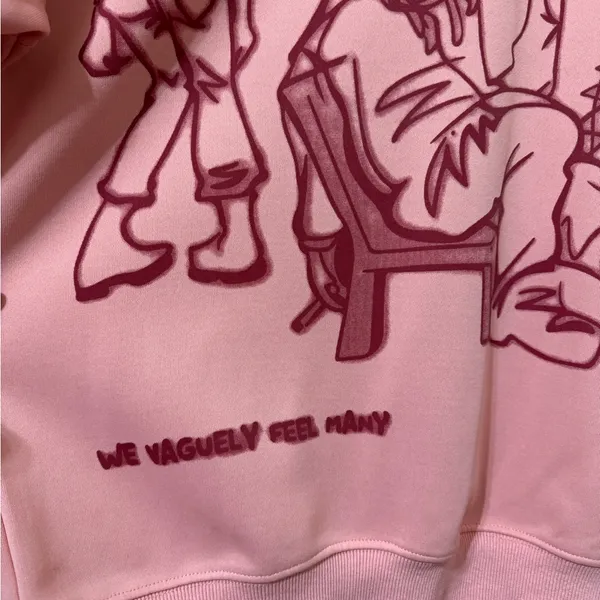 Cartoon Graphic Oversized Hoodie Size S – Y2K Streetwear Unisex Pullover - Image 3