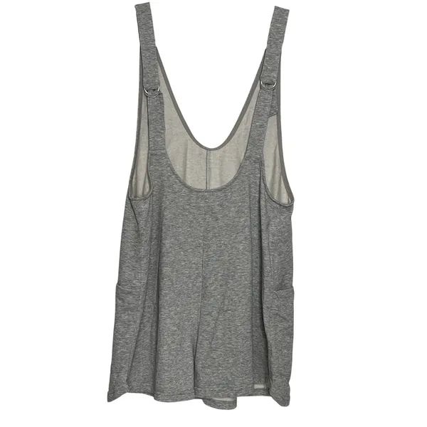 Umgee Grey Overall Shorts Romper Size Small Pockets - Image 2