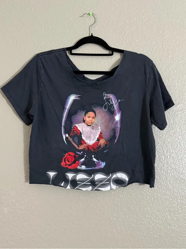 Lizzo Cuz I Love You Too 2019 Tour Graphic Tee DIY CropRaw Hem Festival Music - Image 8