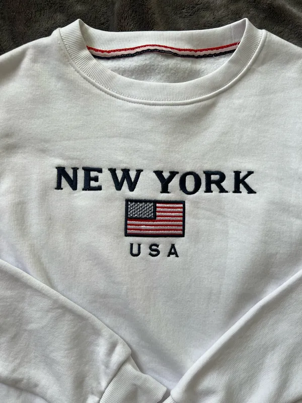 new york crewneck White - Image 3