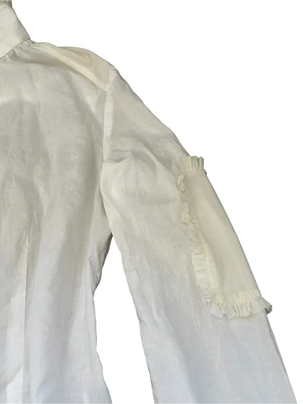 Lapis Victorian Blouse Lace Ruffle Trim Regency Feminine Romantic CottageCore - Image 7