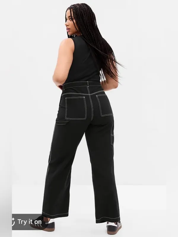 Gap Mid Rise Loose Carpenter Pants - Image 2
