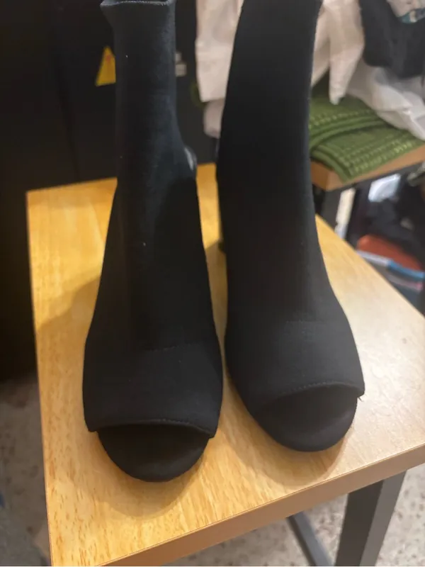 Steve Madden black open-toe stretchy sock booties 9.5 - Image 5