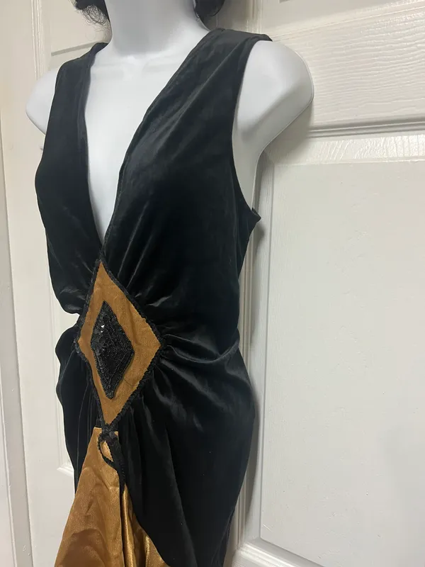 Roaring 20's Flapper Dress Costume With Bonus Wig - Image 3