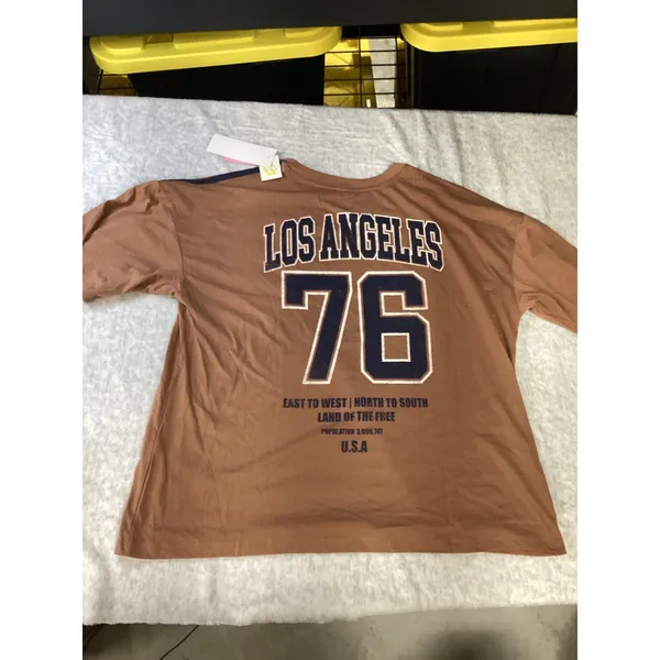 Vinyl Threads Los‎ Angeles 76 Graphic T-Shirt Brown XL TGJ2054A NWT - Image 5