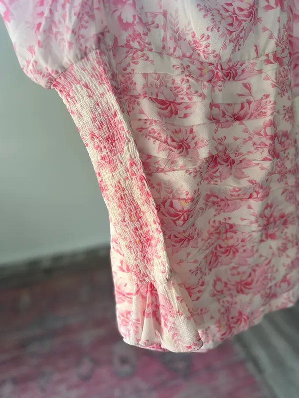 White Fox Floral Mini Dress - Image 3