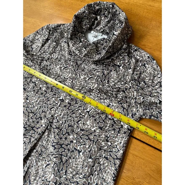 Tyler Boe Kim Faux Suede Dress Multi Animal Print‎ Midi Pockets Casual, Size S - Image 10