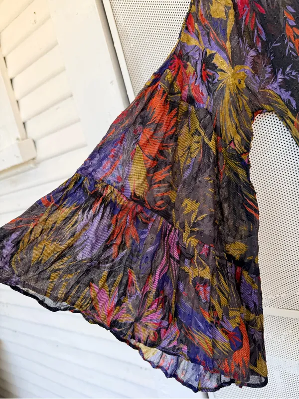 Anthropologie Purple Multi Floral summer Tie-Waist Maxi Dress - Image 10