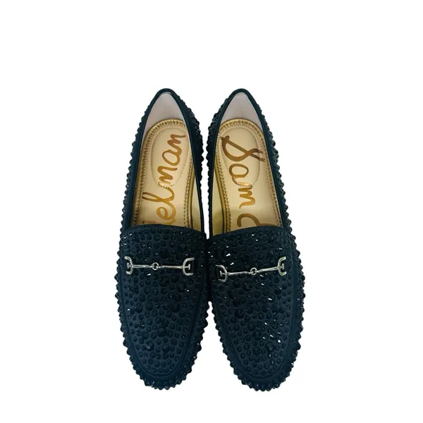 Sam Edelman Loraine Bling Bit Loafer Flats Black Embellished Size 7M NWB - Image 12