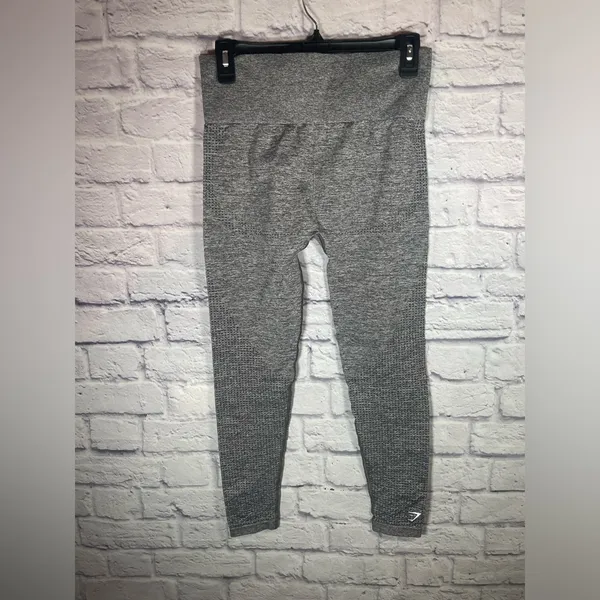 Gymshark Women's Seamless Workout Leggings Grey Marl Sizes‎ medium - Image 2