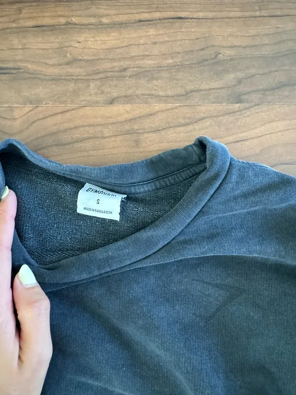 Men’s long sleeve gymshark washed black tee - Image 3