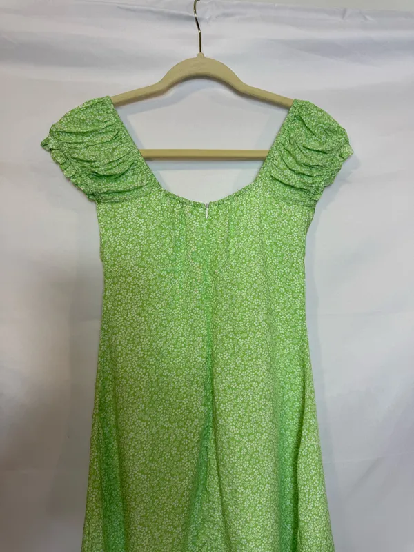 Pink Lily Green Daises Dress - Image 5