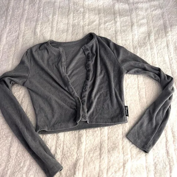 Missguided Women's Grey and Blue Jumper - Image 4