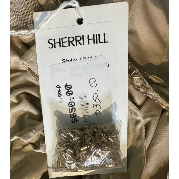 NWT Sherri Hill 53131 Beaded Halter Gown Size 10 Formal Prom Dress - Image 14