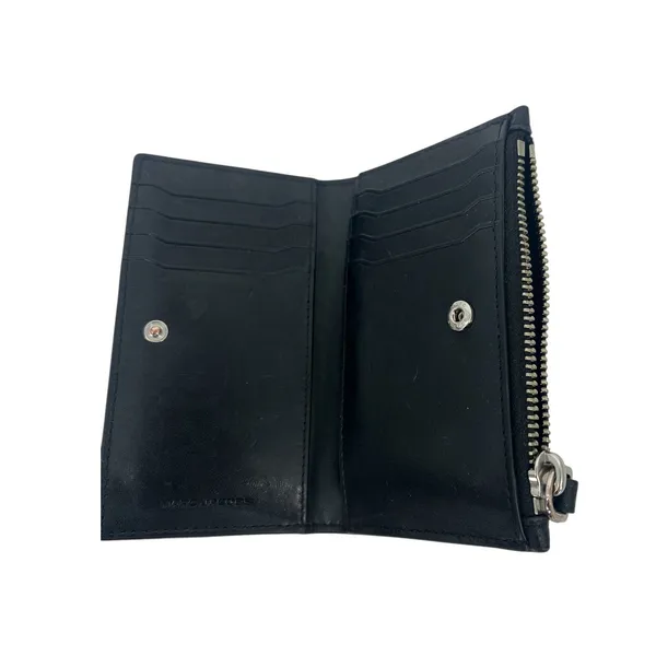 Marc Jacobs Medium Flat‎ Black Leather Zip Card Wallet - Image 7