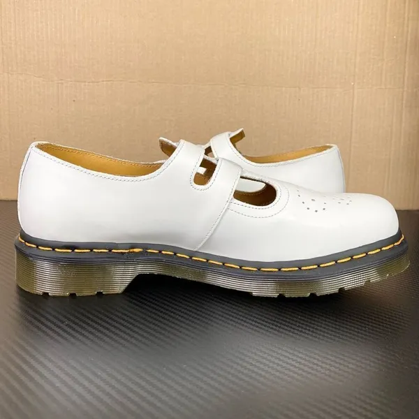 Dr. Marten’s 8065 Maryjane White Smooth Leather Double Strap Shoes Size 10 - Image 7