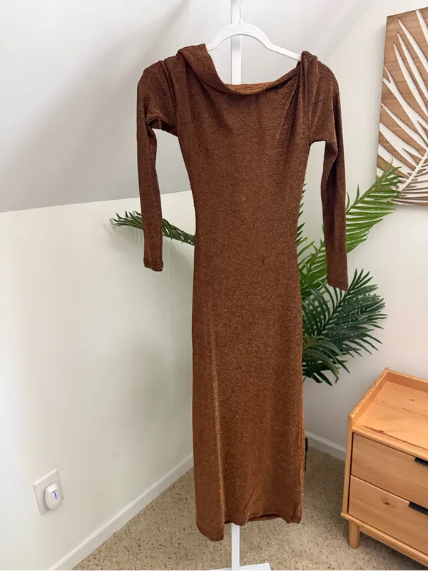 Significant Other Liliana Maxi Dress Chocolate Size US 2 - Image 6