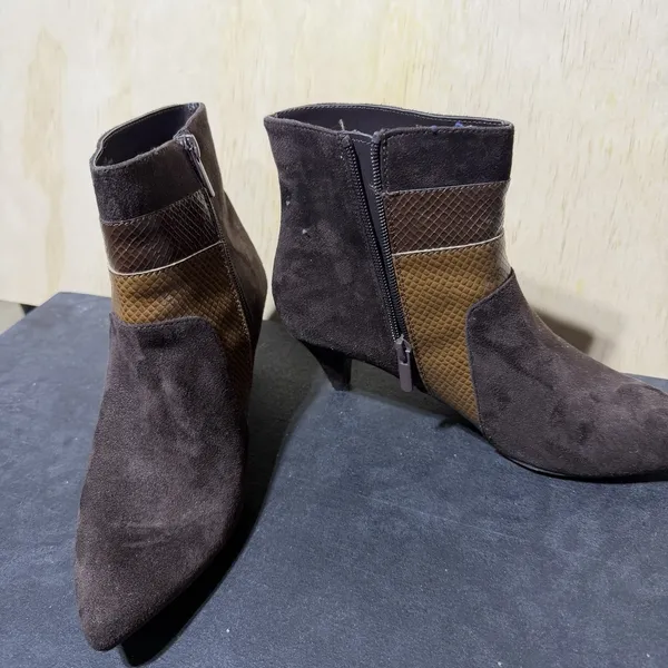 Impo Eila‎ Ankle Boots Women's 8.5 Brown Memory Foam Side Zip Western Booties - Image 5