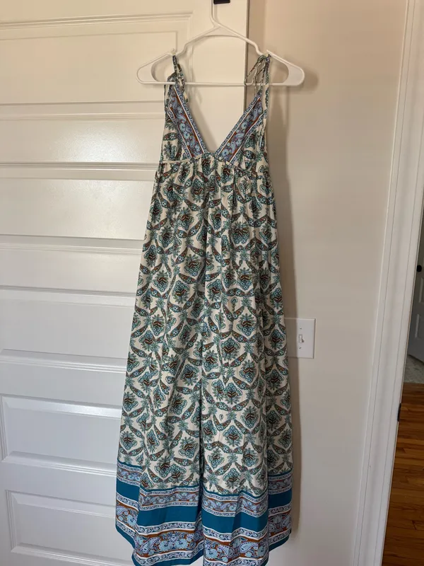 Free People Sorrento Beach Midi Dress Orange X-Small - Image 3