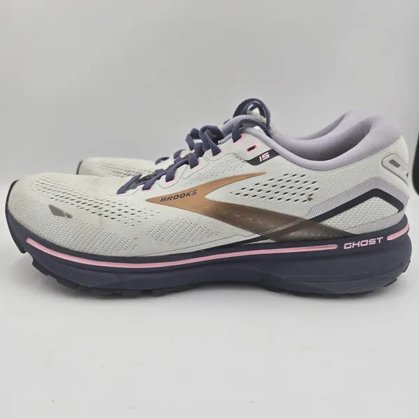 Brooks Ghost 15 Shoes Womens 10.5 B Blue Running Walking Lightweight Sneakers - Image 3