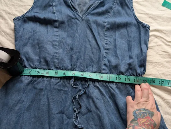 Lands' End Sleeveless Lyocell Tiered Midi Dress Small Blue - Image 6