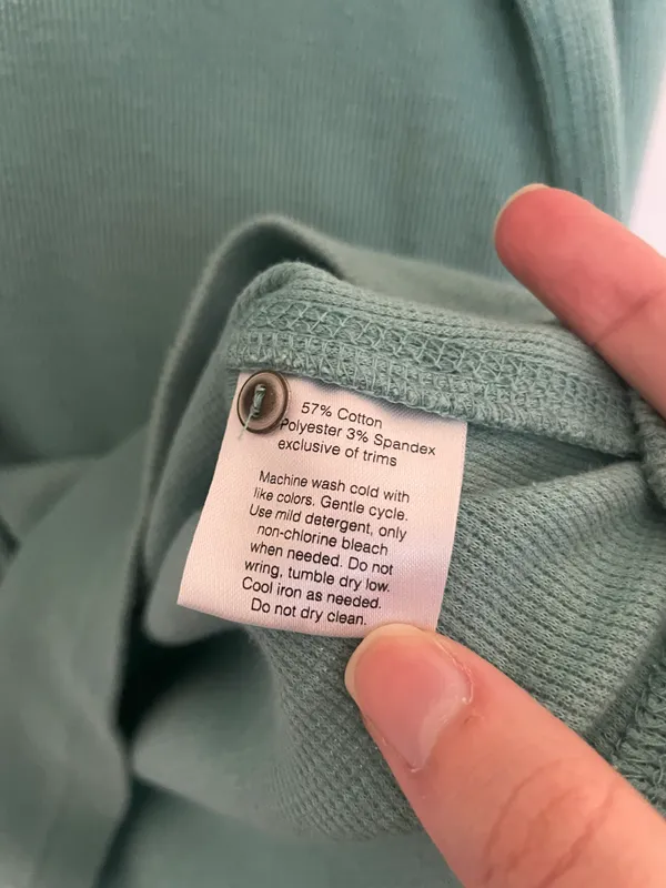 Eddie Bauer Marbled Pear Green Henley Thermal - Image 4