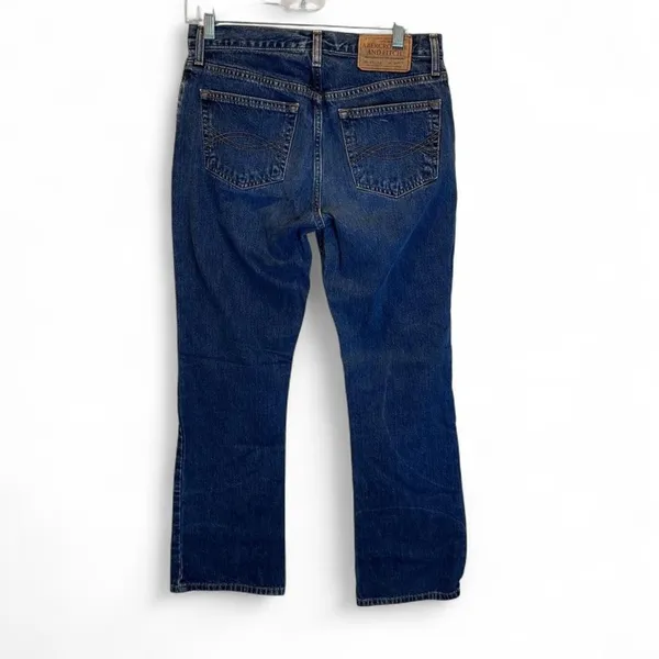 Abercrombie 1892 Vintage 2000s Y2K Bootcut Jeans Medium Wash 4R Button Fly Denim - Image 2