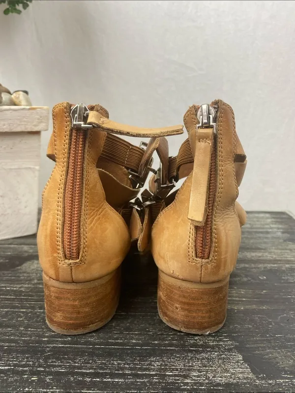 Jeffrey Campbell Brown Tan Leather Strappy Fisherman Sandals 6 - Image 4