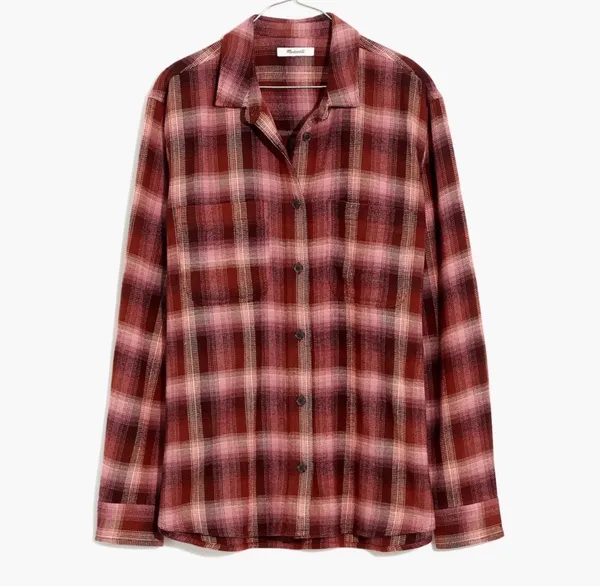Madewell Oversized Ex-Boyfriend Button Down Flannel - Image 3
