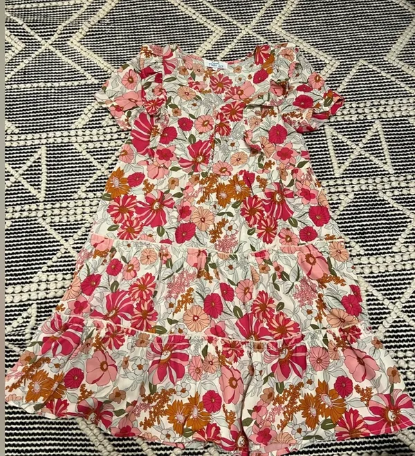 Spring Pink Floral Dress - Image 2