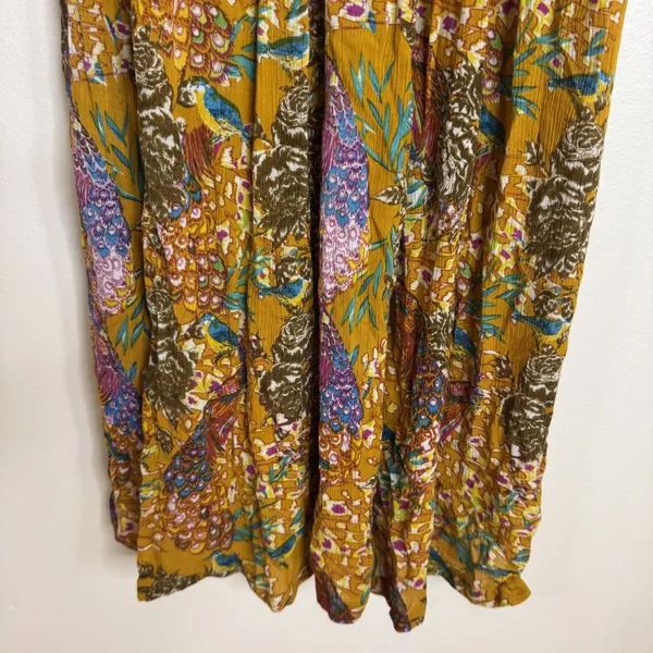 Anthropologie Raga Dress Womens S Floral‎ Embroidered Boho Maxi Spaghetti Strap - Image 4