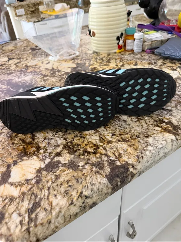 Adidas Women's Black & Light Blue Running Sneakers - Image 3