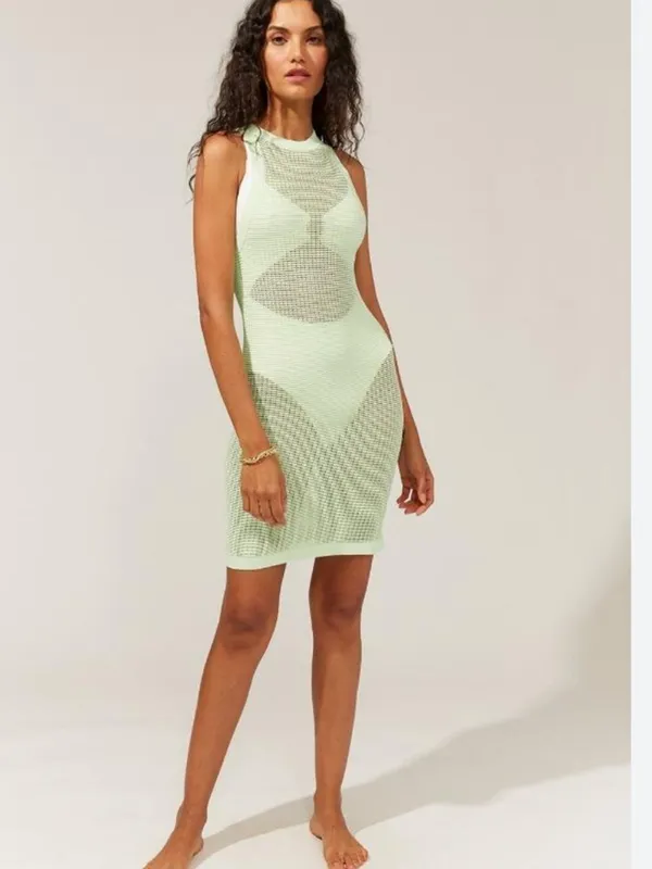 Solid & Striped Carson Coverup in Pistachio Green - Image 2