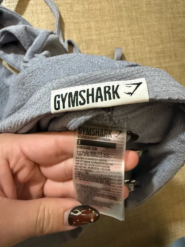 Gymshark blue lace back sports bra - Image 3