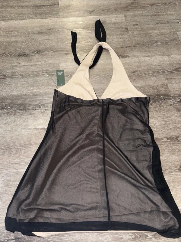 Women's Scarf Halter Mesh Mini Dress - Wild Fable - Black, Sz XL - Image 4