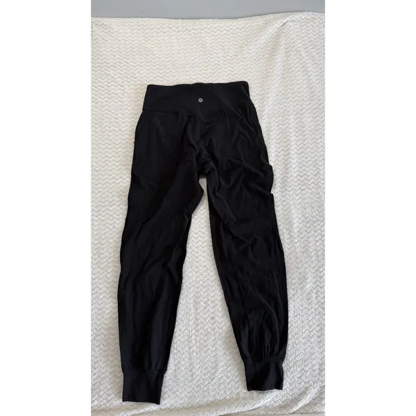 Lululemon Align High Rise Jogger Black Nulu Yoga Pants Size 6 LW5BPXS - Image 2