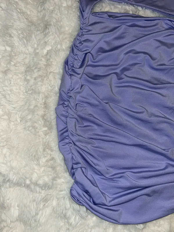 SheIn NWOT One Shoulder Lilac Short Dress - Image 3