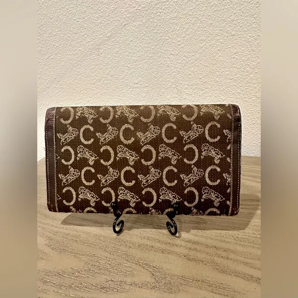 Vintage Celine Carriage Tri-Fold Long Wallet - Image 2