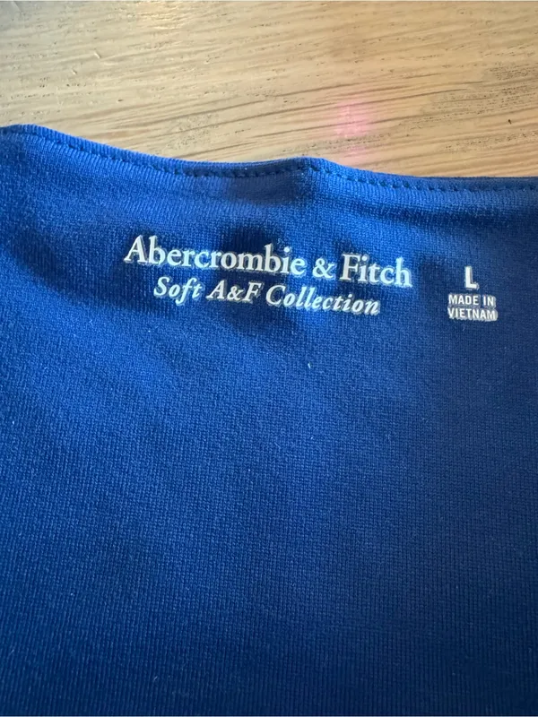 Abercrombie & Fitch corset style sleeveless bodysuit blue size large NWT - Image 2