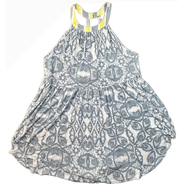Free People Mimi Halter Tunic Top M Ivory Combo Paisley Boho NWT Linen Blend - Image 5