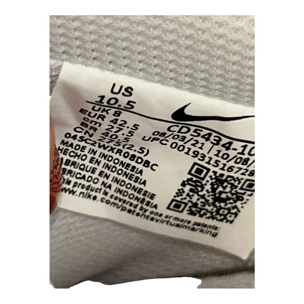 Nike Women's Court Vision Low White Sneaker size 10.5 - Image 9