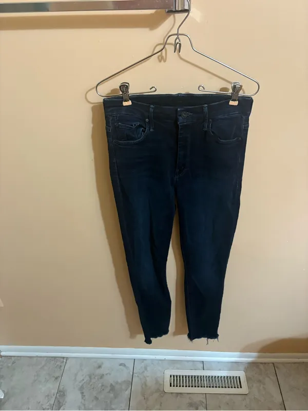 Mother High Waisted Looker Ankle Fray Jeans in Last Call - Image 3