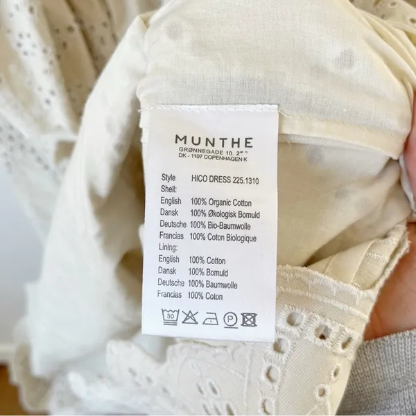 Munthe Hico Eyelet Ruffle Dress US 6 / FR 36 - Image 7