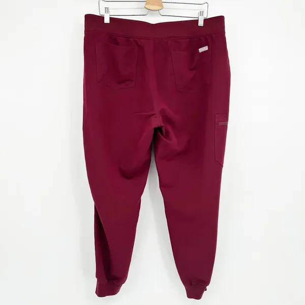 FIGS Technical Collection Womens Zamora Jogger‎ Nursing Scrub Pants Burgundy XL - Image 8