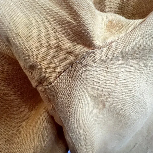Mustard Yellow Linen Jumpsuit Vintage Inspired Boho‎ Minimalist Wide Leg Small - Image 7