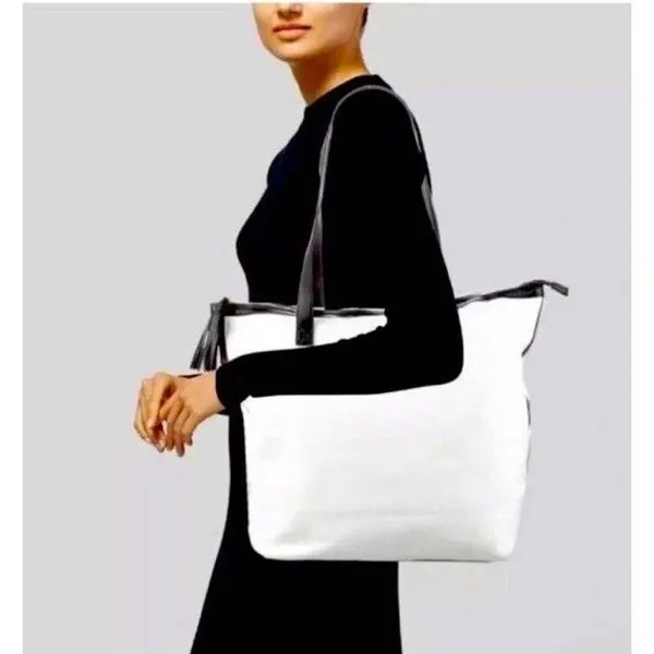 Walter Baker‎ Carly Bag Tote Women's One Size Natural Canvas Minimalist Preppy - Image 6