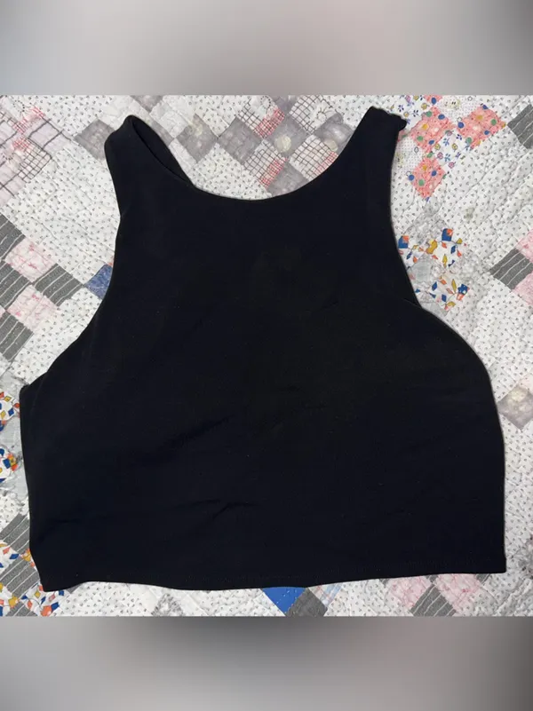 Athleta Black High-Neck Crop Sports Bra - Image 5